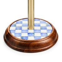 Royal Check Wood Paper Towel Holder