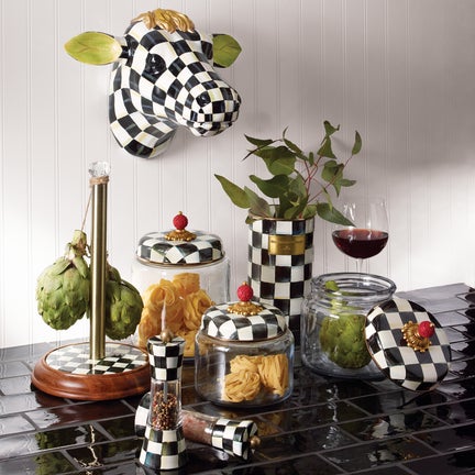 Courtly Check Wood Paper Towel Holder