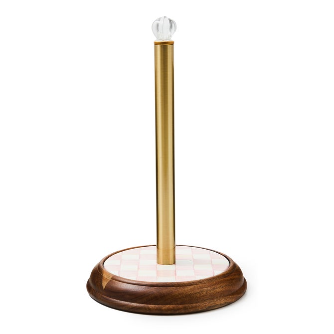 Rosy Check Wood Paper Towel Holder image number 3