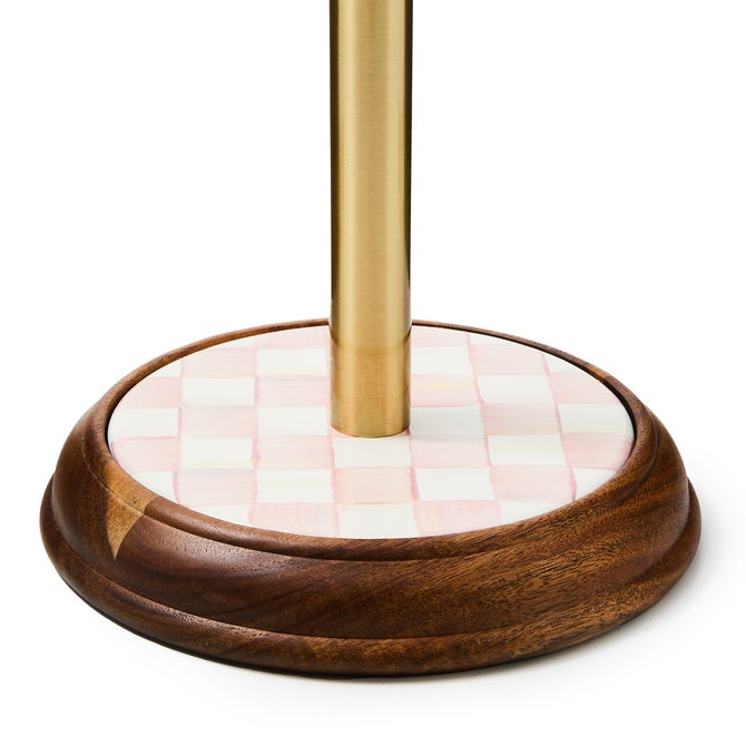Rosy Check Wood Paper Towel Holder image number 4