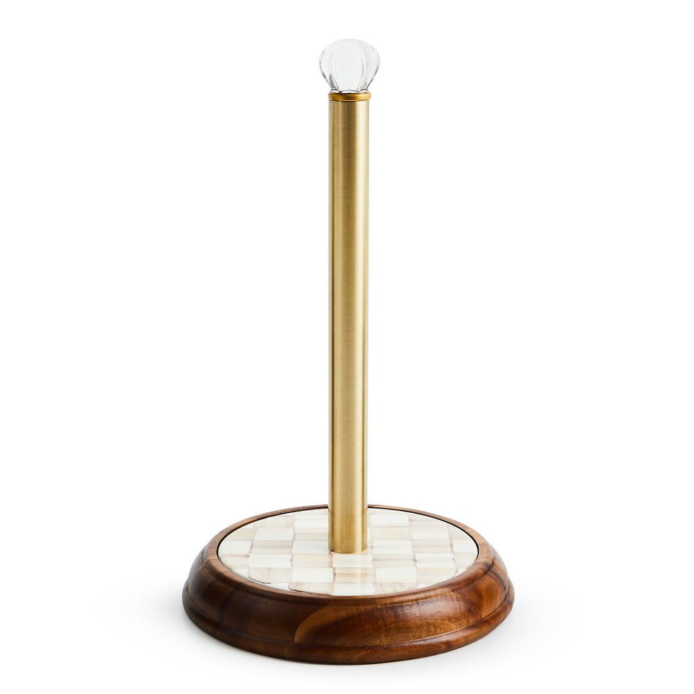 Paper Towel Holder - Mocha Check mackenzie-childs Panama imagen 1