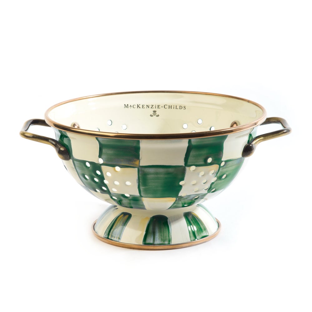 Check Colander - Emerald Check, Small mackenzie-childs Panama imagen 1