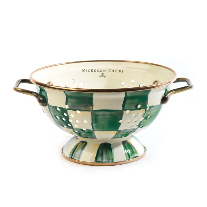 Emerald Check Small Colander image number 0