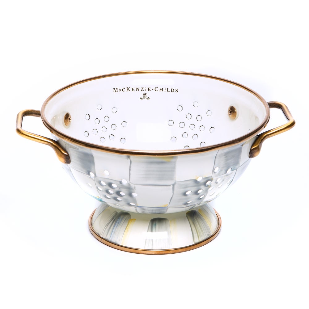 Sterling Check Small Colander mackenzie-childs Panama imagen 1