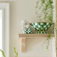 Emerald Check Salt & Pepper Shakers