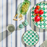 Emerald Check Salt & Pepper Shakers