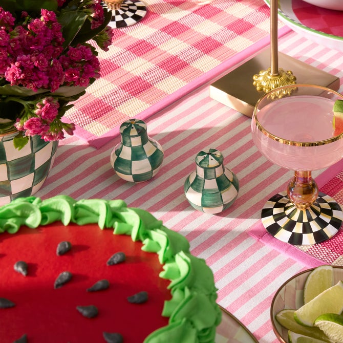 Emerald Check Salt & Pepper Shakers image number 8