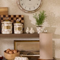 Mocha Check Salt & Pepper Shakers