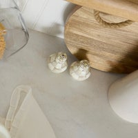 Mocha Check Salt & Pepper Shakers