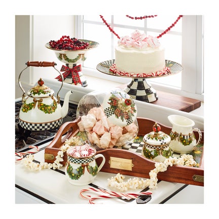 Cookie Jar with Evergreen Lid