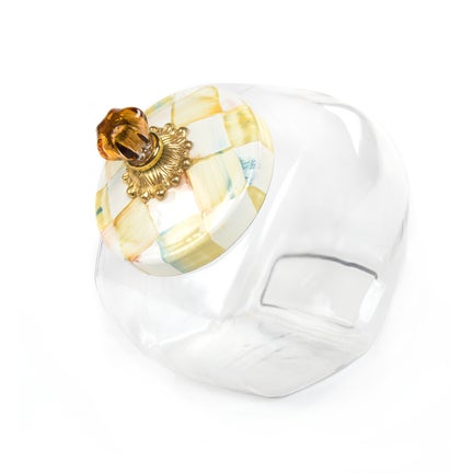 Cookie Jar with Parchment Check Lid