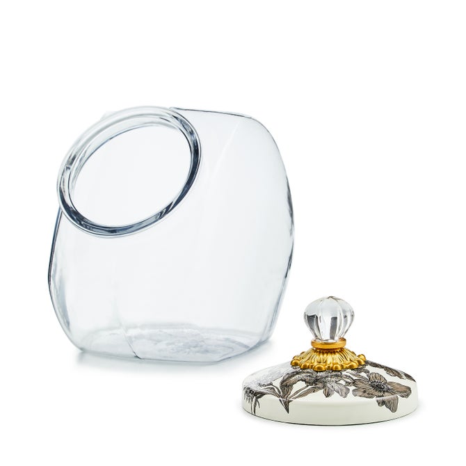 Cookie Jar with Sterling English Garden Lid image number 1