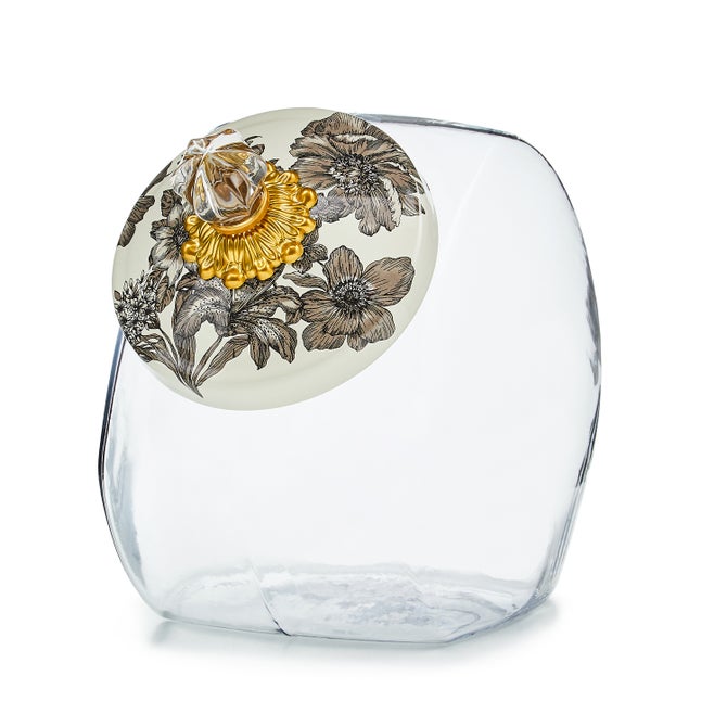Cookie Jar with Sterling English Garden Lid image number 0