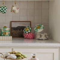 Cookie Jar with Emerald English Garden Lid