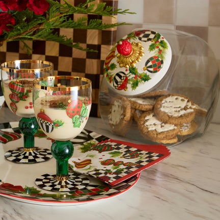 Cookie Jar with Deck the Halls Lid