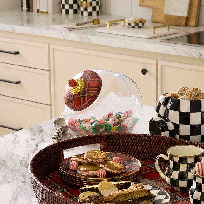 Cookie Jar with Red Tartan Lid image number 1