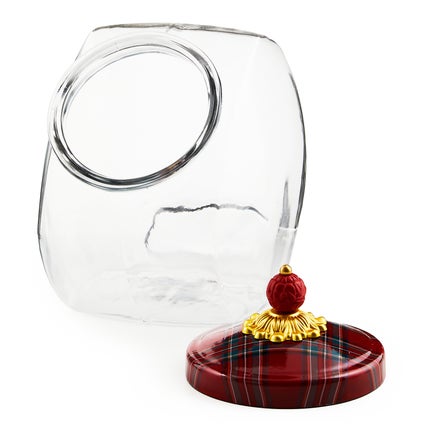 Cookie Jar with Red Tartan Lid