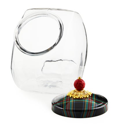 Cookie Jar with Black Tartan Lid