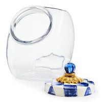 Cookie Jar with Royal Check Lid
