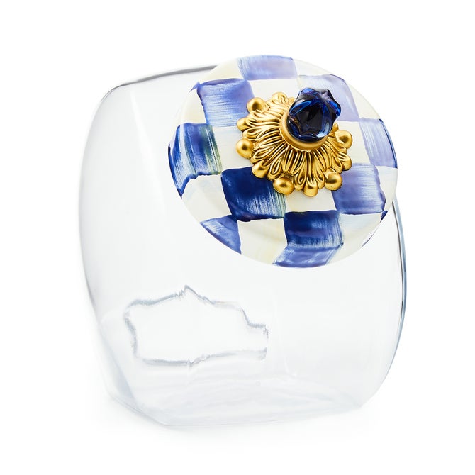 Cookie Jar with Royal Check Lid image number 0