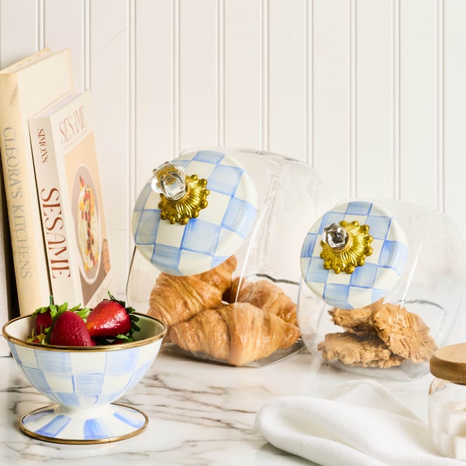 Cookie Jar with Sky Check Lid image number 5