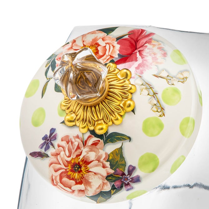 Cookie Jar with Wildflowers Green Lid image number 2