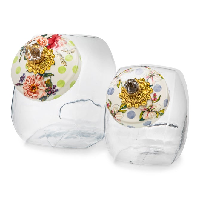 Cookie Jar with Wildflowers Green Lid image number 3