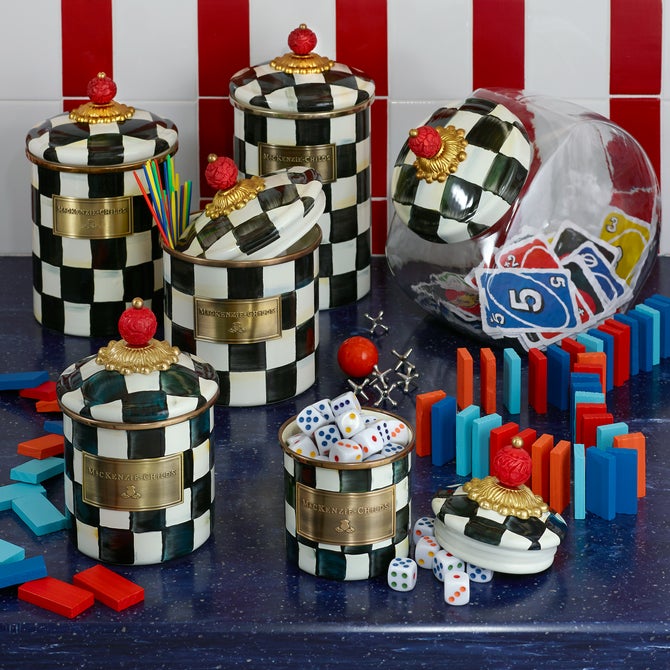 Cookie Jar with Courtly Check Lid image number 5