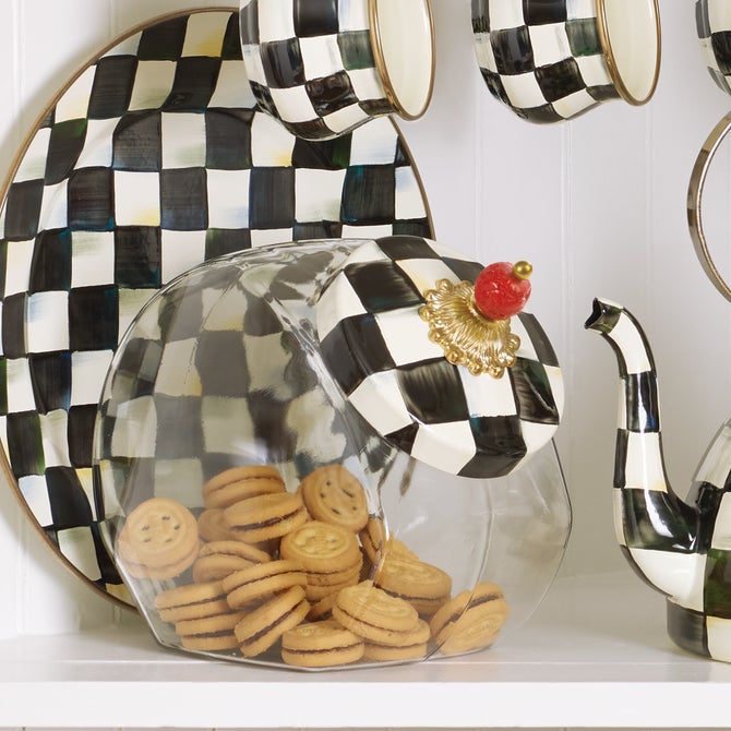 Cookie Jar with Courtly Check Lid image number 12