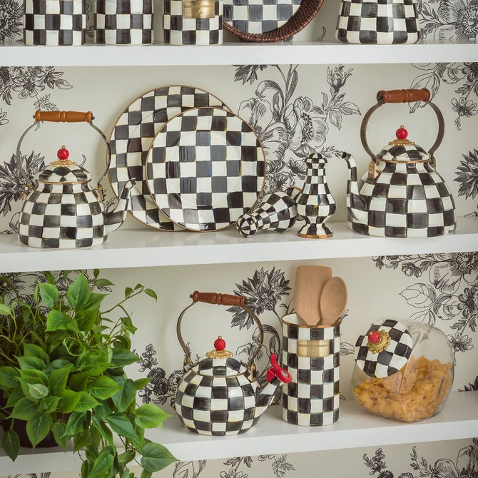 Cookie Jar with Courtly Check Lid image number 7