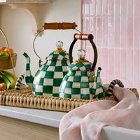 Emerald Check 3 Quart Tea Kettle