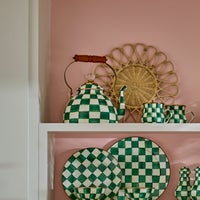 Emerald Check 3 Quart Tea Kettle