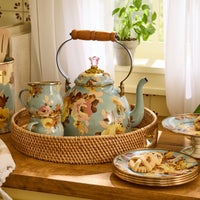 Wild Rose Slate 3 Quart Tea Kettle