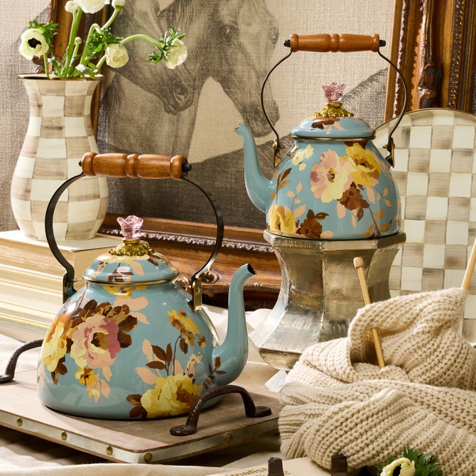 Wild Rose Slate 3 Quart Tea Kettle image number 2