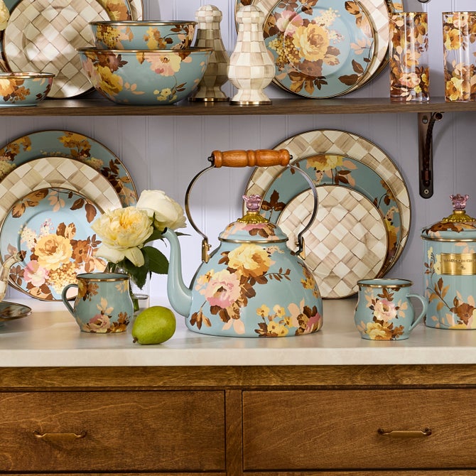 Wild Rose Slate 3 Quart Tea Kettle image number 3