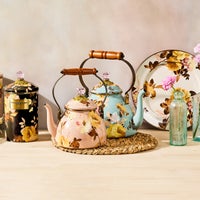 Wild Rose Slate 3 Quart Tea Kettle