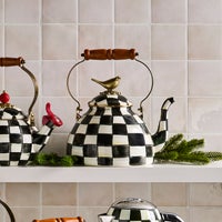 Courtly Check 3 Quart Tea Kettle with Bird