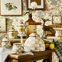 Mocha Check 3 Quart Tea Kettle