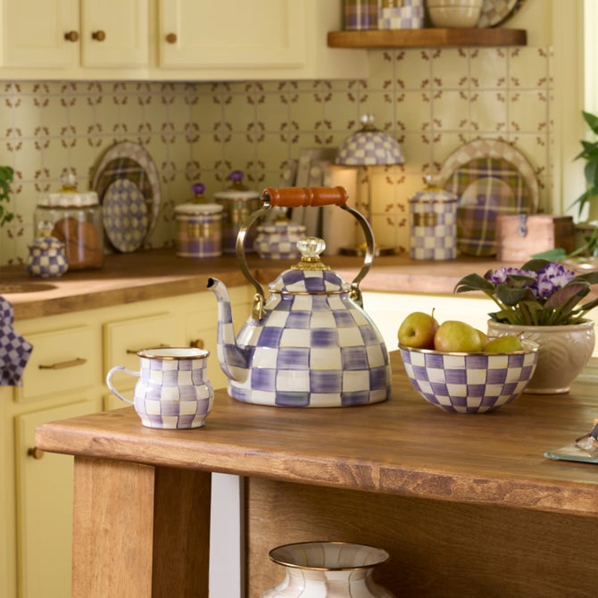 Violet Check 3 Quart Tea Kettle image number 3