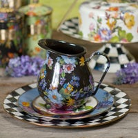 Black Flower Market Pitcher