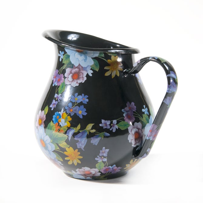 Black Flower Market Pitcher image number 0