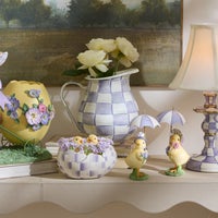 Violet Check Pitcher