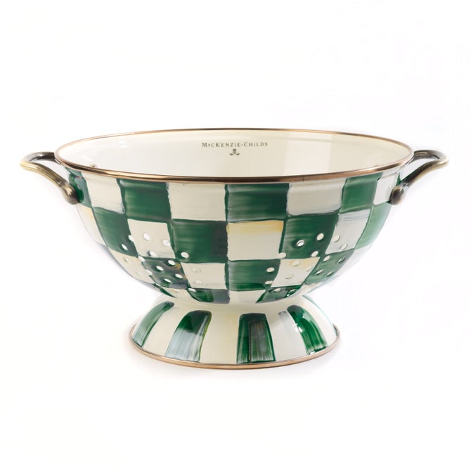 Emerald Check Large Colander image number 0