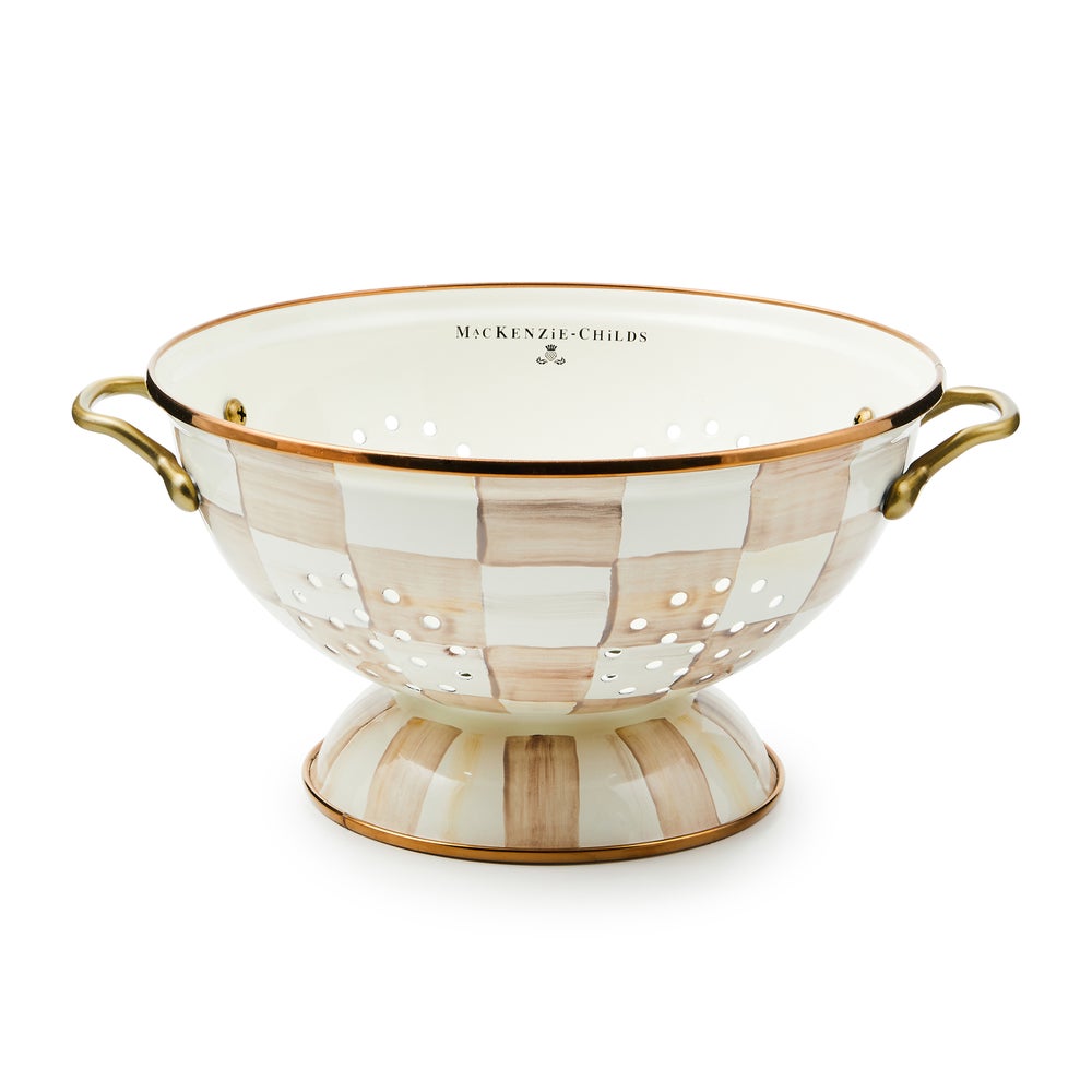 Check Colander - Mocha Check, Large mackenzie-childs Panama imagen 1