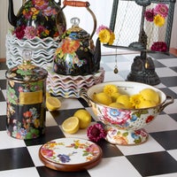 White Flower Market Large Colander