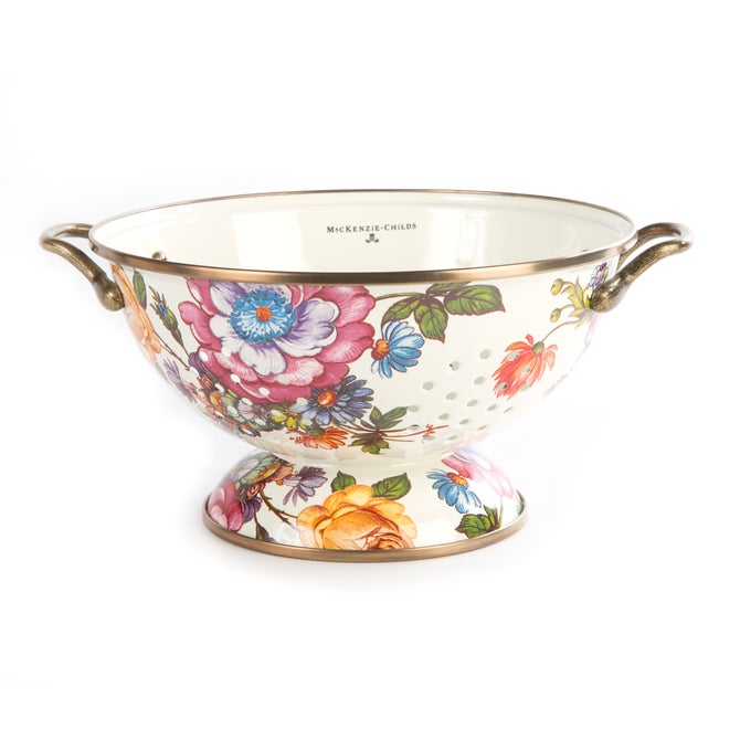 White Flower Market Large Colander image number 0