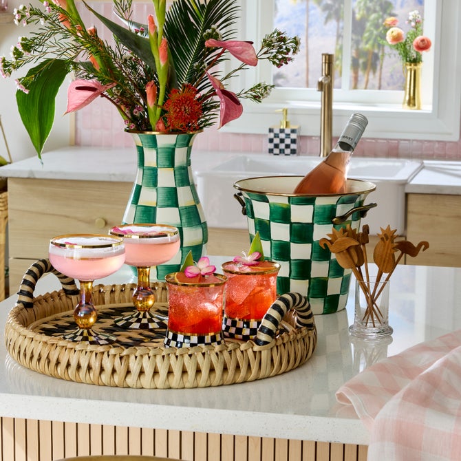 Emerald Check Wine Cooler image number 1