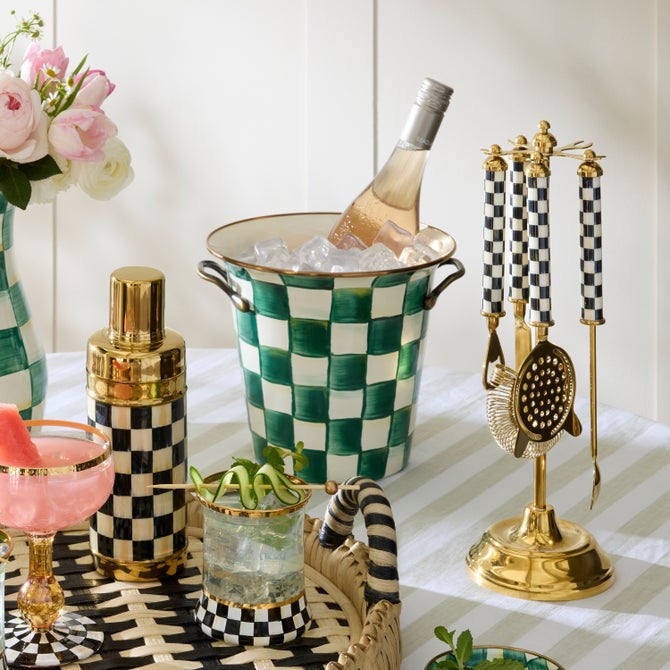 Emerald Check Wine Cooler image number 3