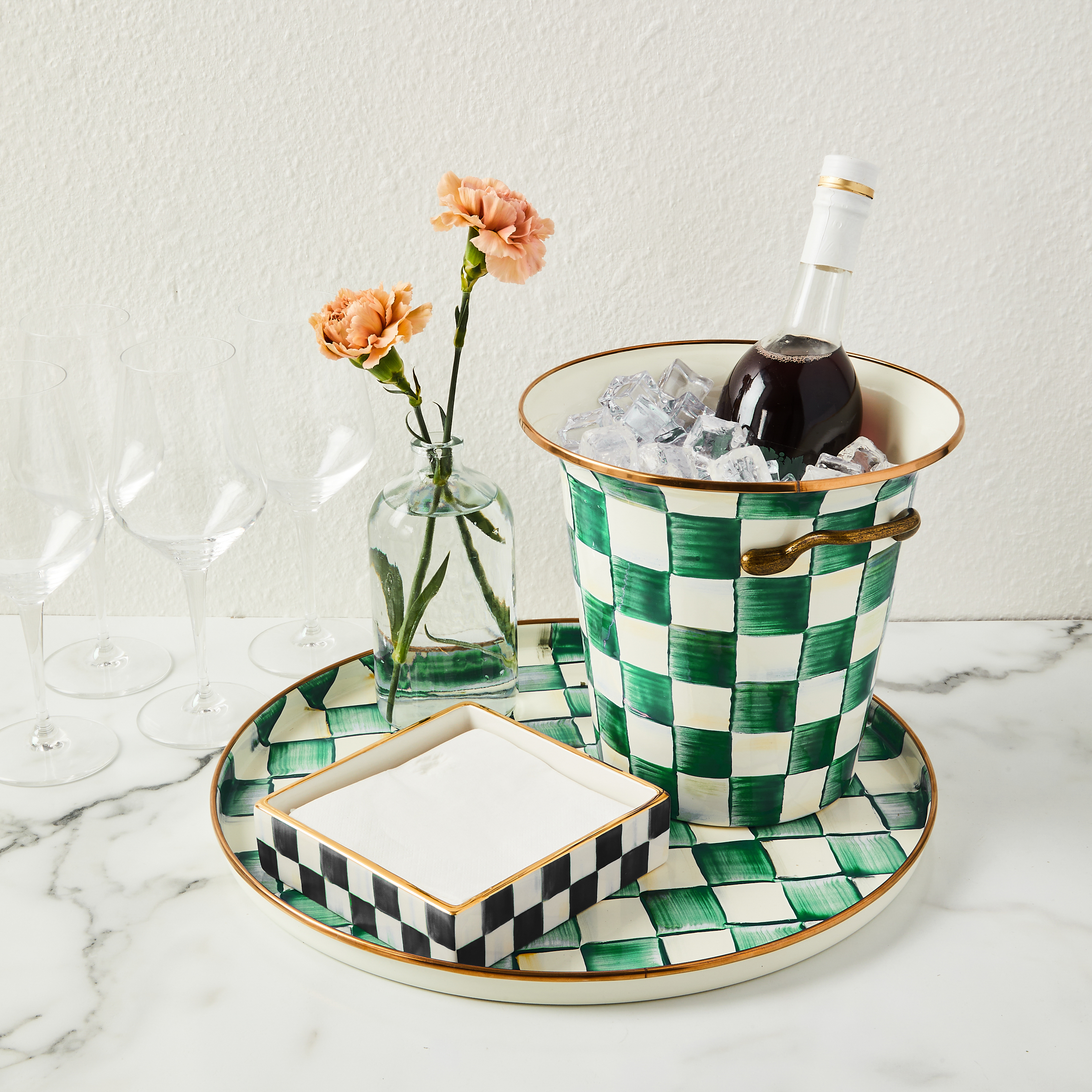 MacKenzie-Childs Check Wine Cooler - Thumbnail 4