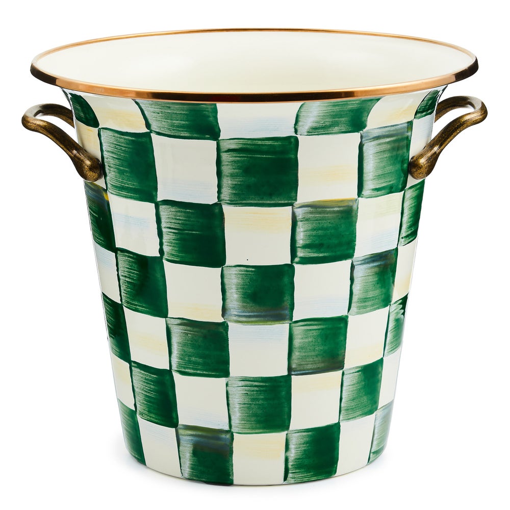 Emerald Check Wine Cooler mackenzie-childs Panama imagen 1 Emerald Check Wine Cooler mackenzie-childs Panama imagen 1